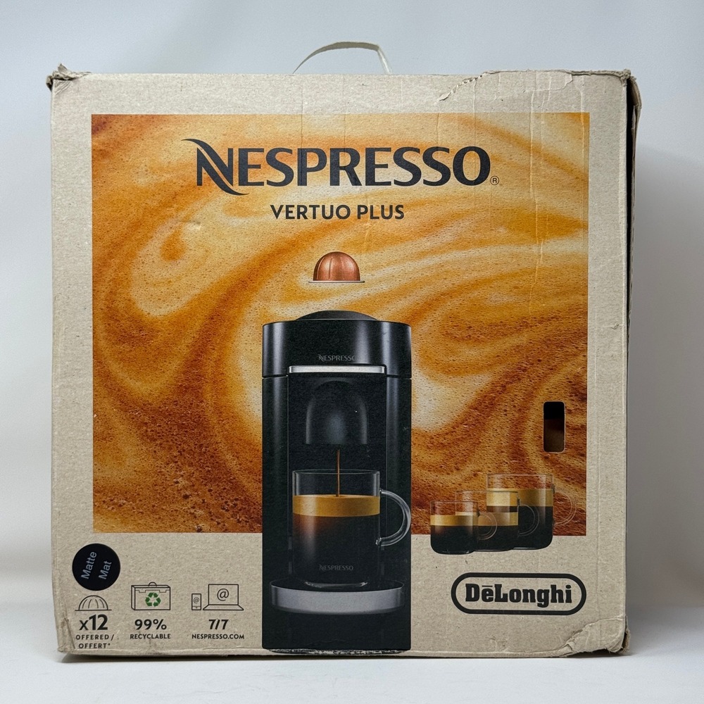 DeLonghi Nespresso Vertuo Plus Espresso Coffee‎ Maker Black Kitchenware Barista